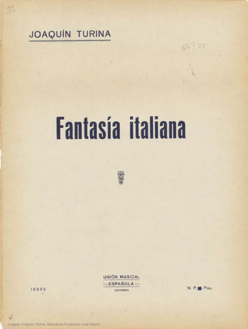 First page of Fantasía italiana