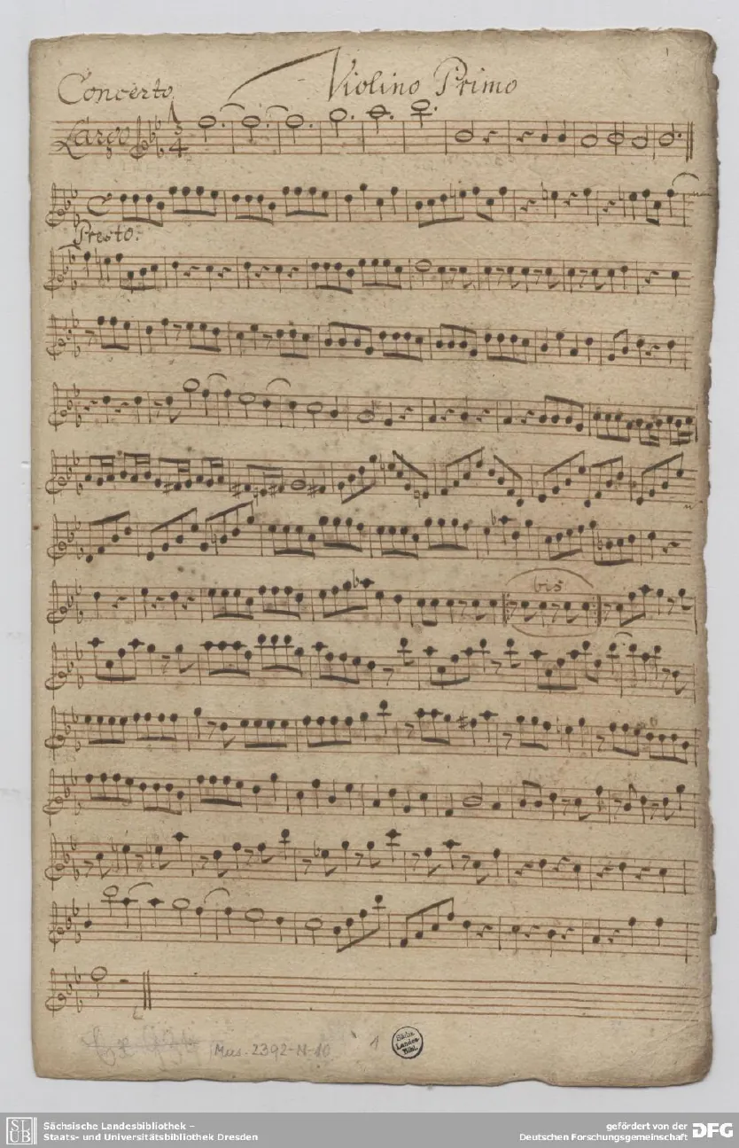 First page of Trio Sonata