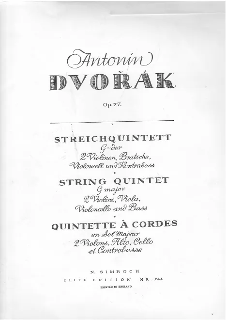 First page of String Quintet No.2