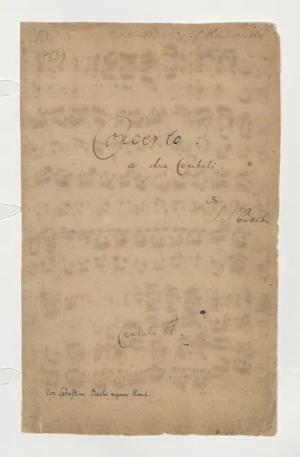 First page of Concerto for 2 Harpsichords
