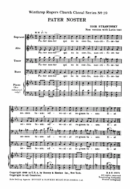 First page of Pater noster