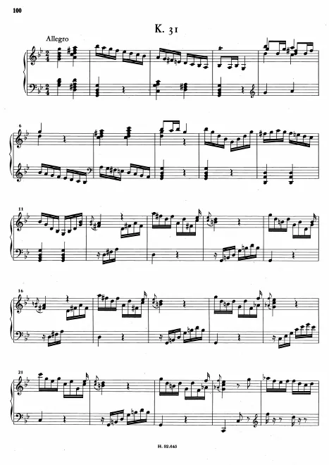 First page of Keyboard Sonata in G minor