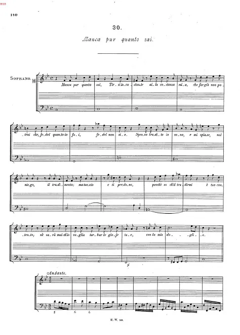 First page of Manca pur quanto sai