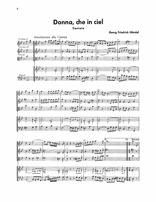 First page of Donna, che in ciel