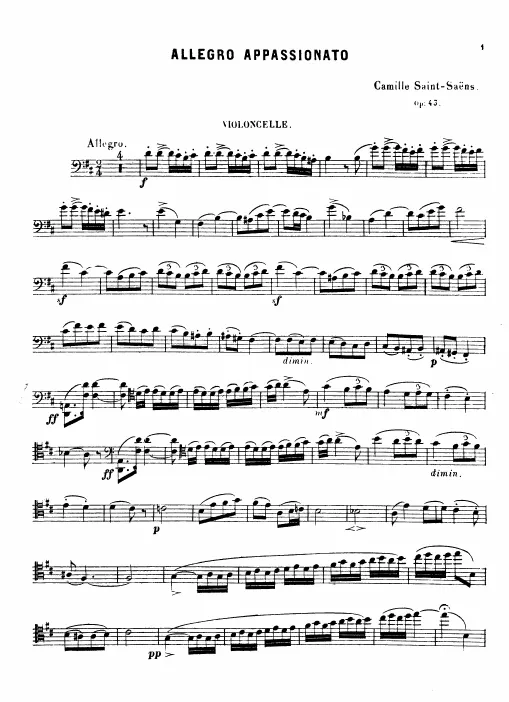 First page of Allegro Appassionato