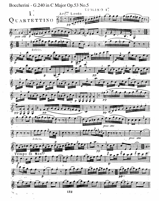 First page of String Quartet in C major