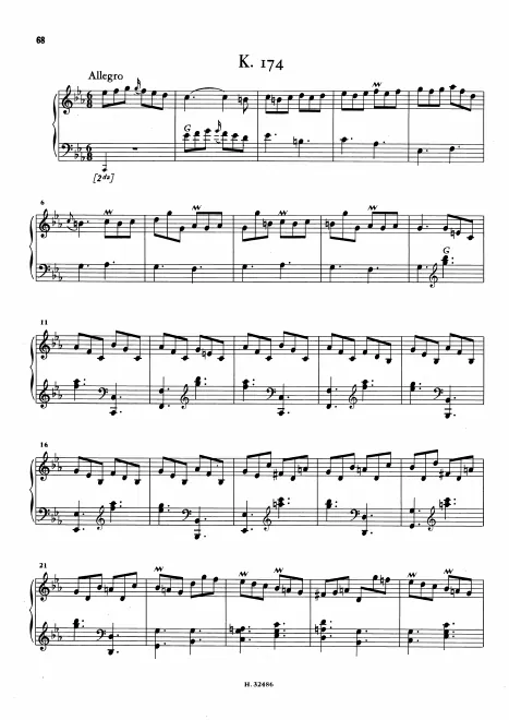First page of Keyboard Sonata in C minor