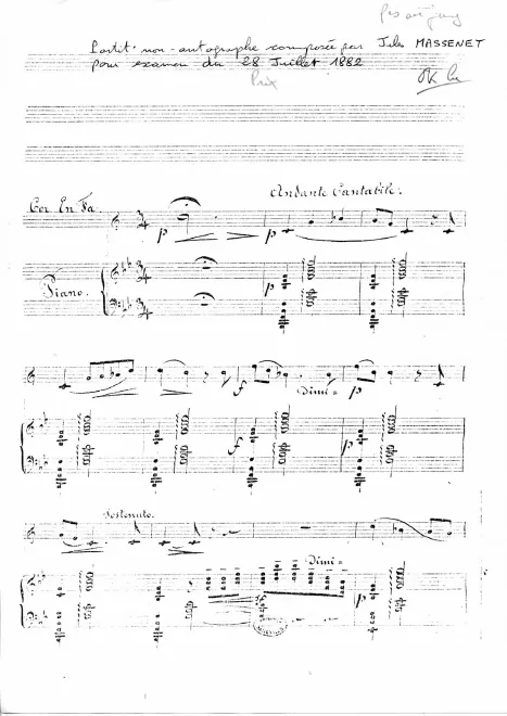 First page of Andante cantabile