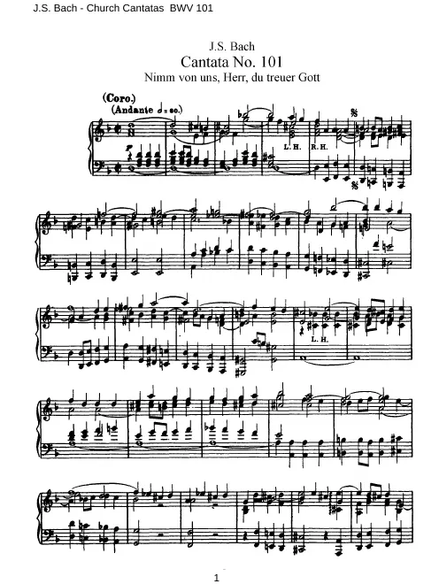 First page of Nimm von uns, Herr, du treuer Gott