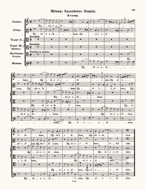 First page of Missa Sacerdotes Domini