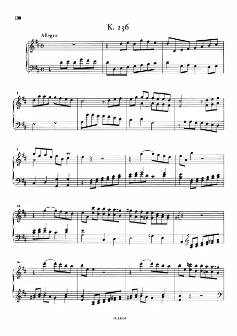 First page of Keyboard Sonata in D major