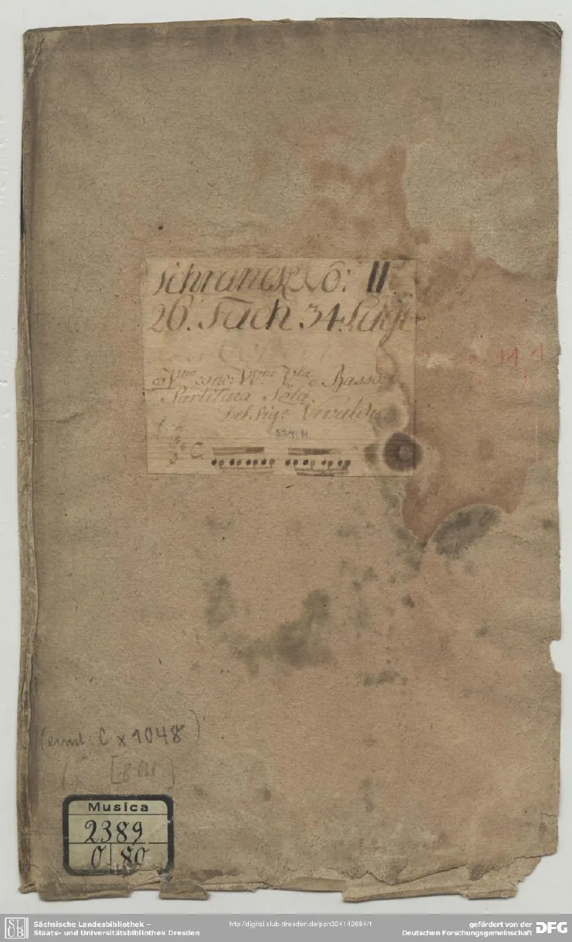 First page of Violin Concerto in D major