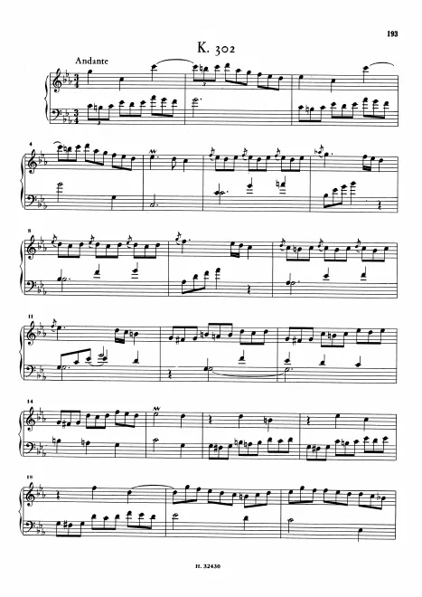 First page of Keyboard Sonata in C minor