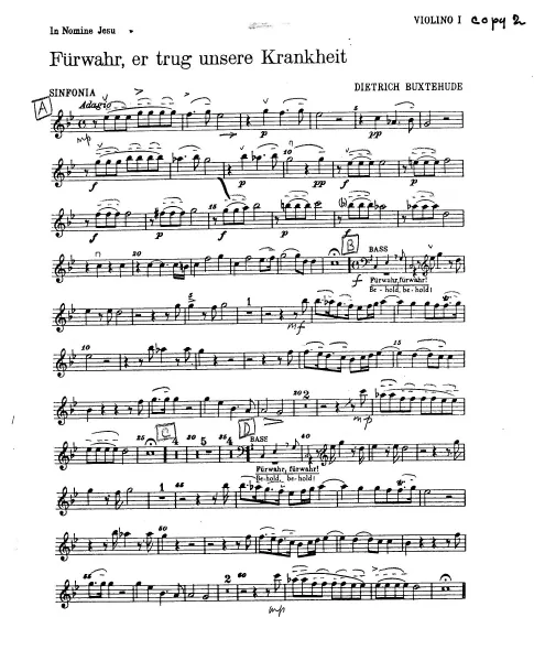 First page of Fürwahr er trug unsere Krankheit