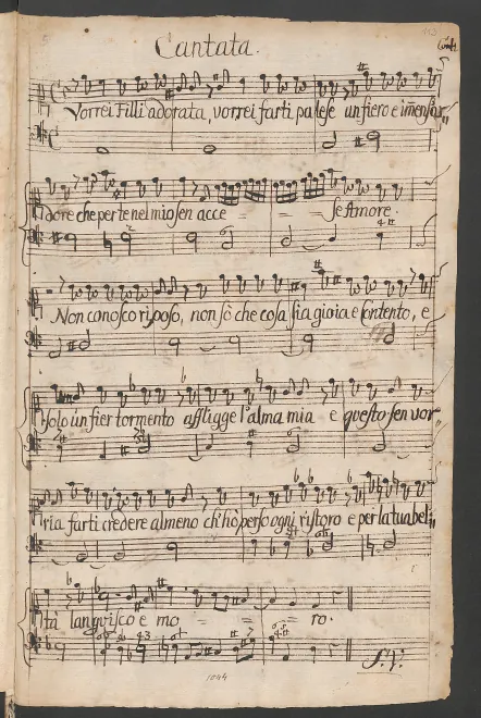 First page of Vorrei, Filli adorata