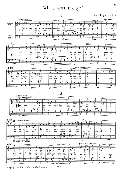 First page of 8 Tantum ergo