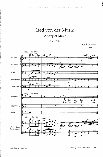 First page of Lied von der Musik