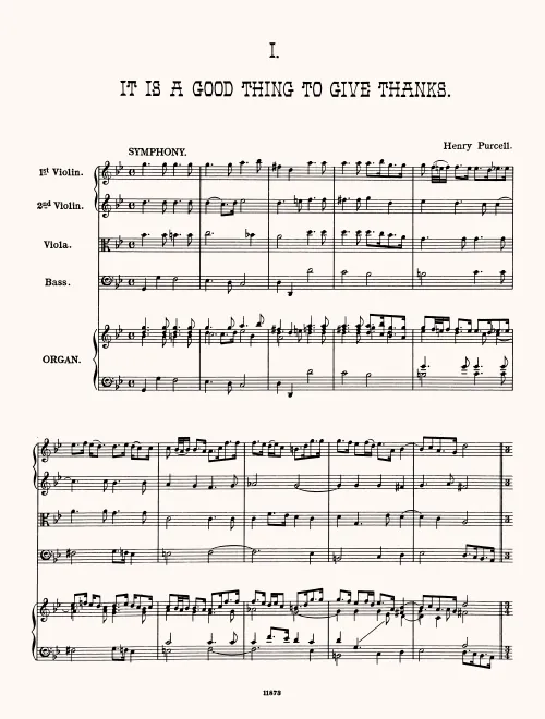 First page of It Is a Good Thing to Give Thanks