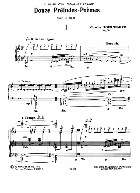 First page of 12 Préludes-poèmes
