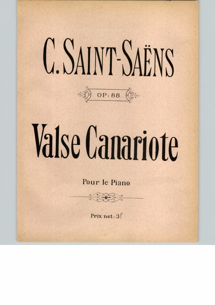 First page of Valse canariote