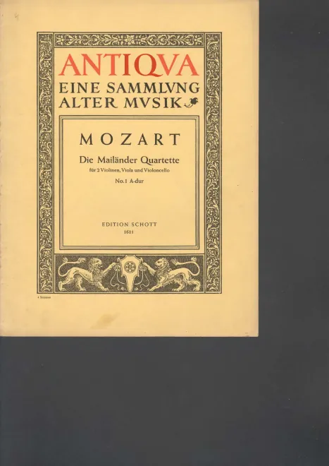 First page of Les Quatuors de Milan