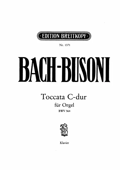 First page of Toccata, Adagio and Fugue in C major