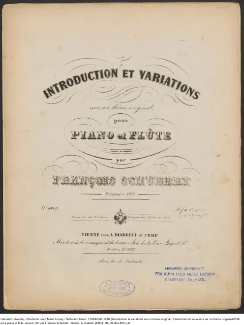 First page of Variations for Flute and Piano