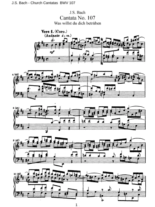 First page of Was willst du dich betrüben