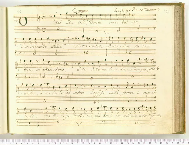 First page of O tu limpido fonte nato dal sen