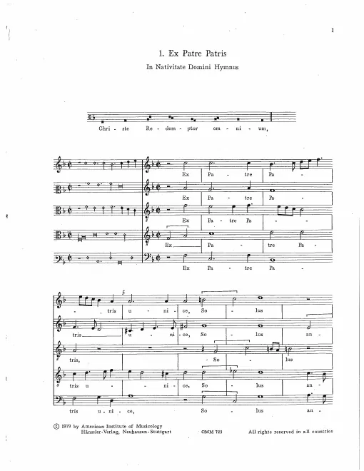 First page of Ex Patre Patris