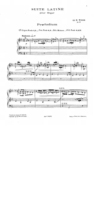 First page of Suite latine