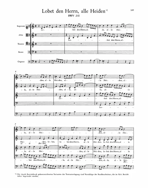 First page of Lobet den Herrn, alle Heiden