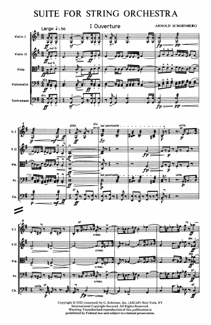 First page of Suite for String Orchestra