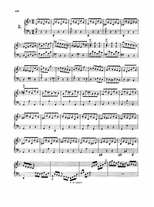 First page of Prelude in D minor