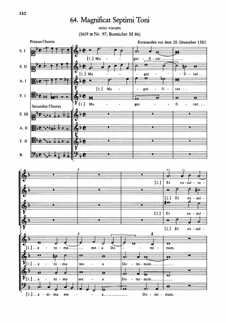 First page of Magnificat septimi toni
