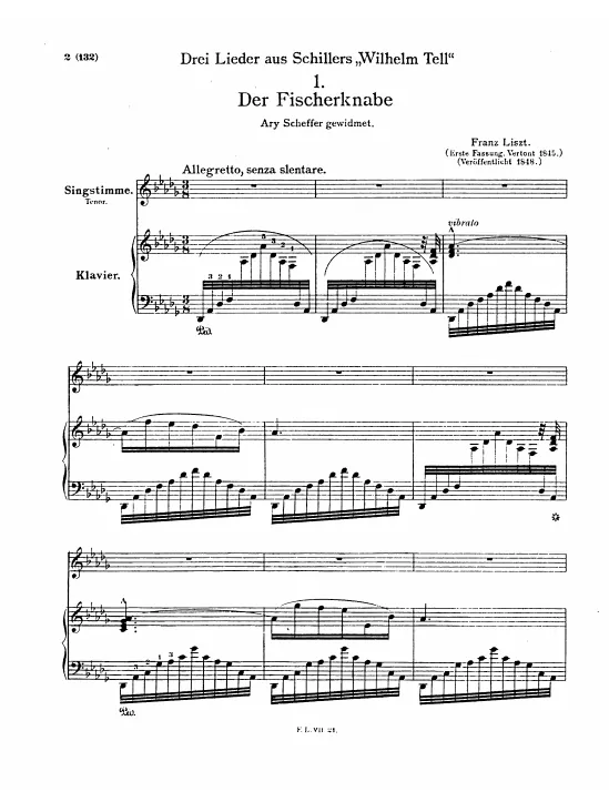 First page of 3 Lieder aus Schillers Wilhelm Tell