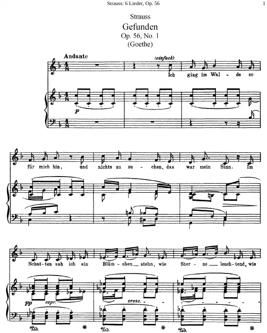 First page of 6 Lieder