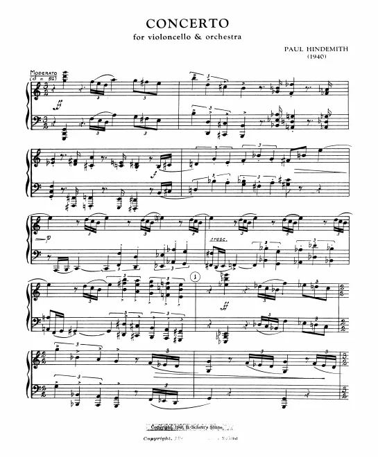First page of Konzert für Violoncello und Orchester