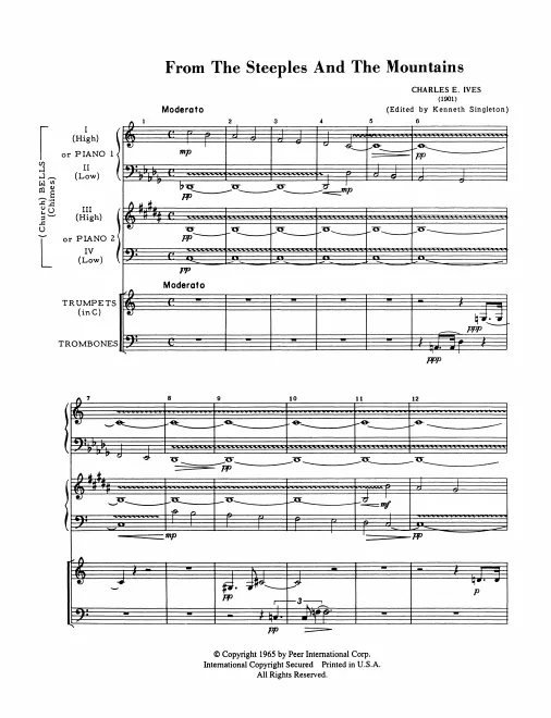 First page of From the Steeples and the Mountains