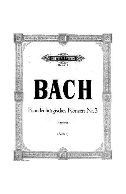 First page of Brandenburg Concerto No.3