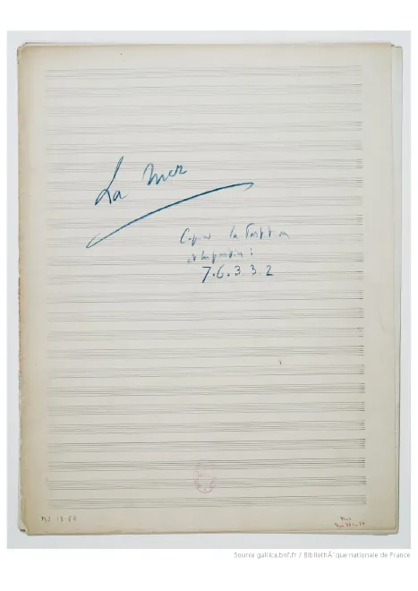 First page of Chansons de mer