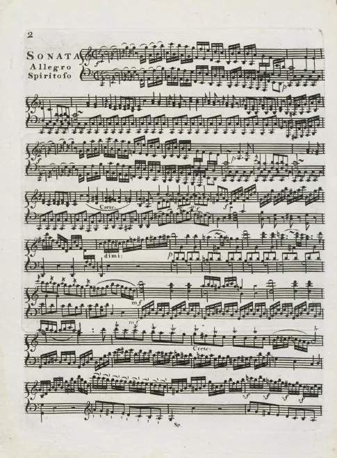 First page of Keyboard Sonata in C major