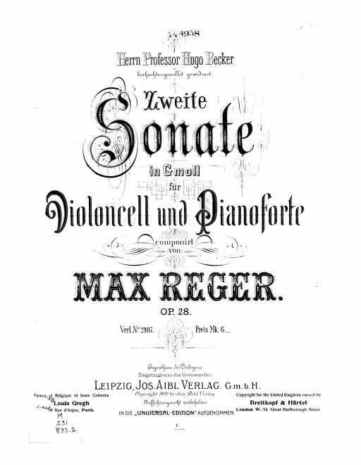 First page of Cello Sonata No.2