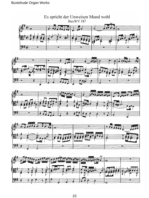 First page of Es spricht der Unweisen Mund wohl