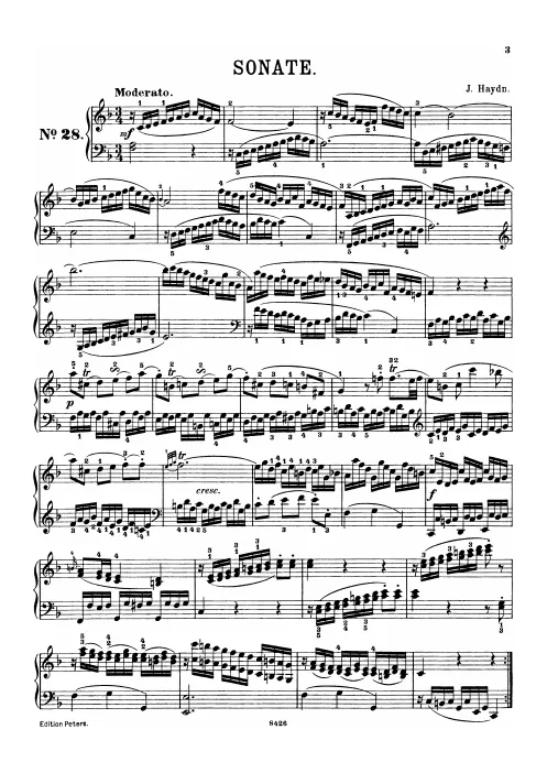 First page of Keyboard Sonata