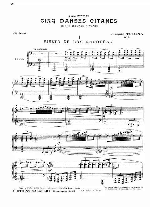 First page of 5 Danzas Gitanas, Series 2