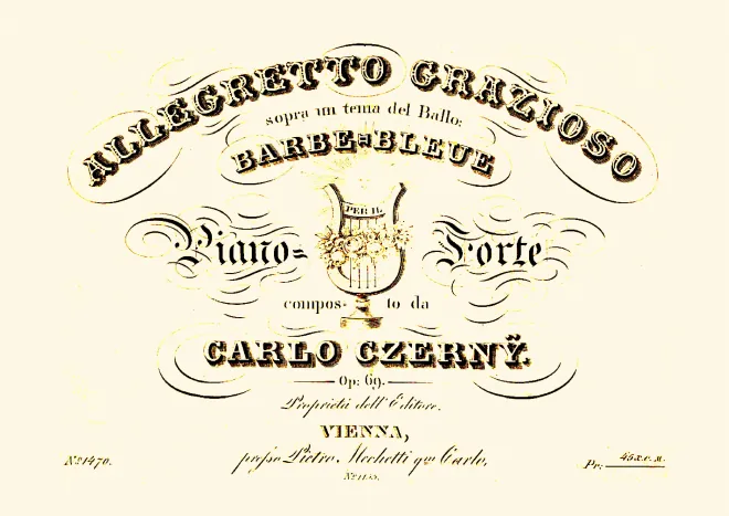 First page of Allegretto grazioso sopra 'Barbe-bleue'
