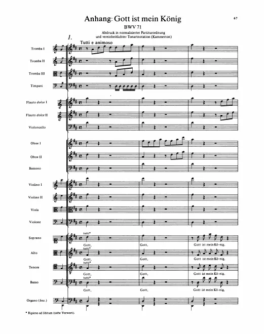 First page of Gott ist mein König
