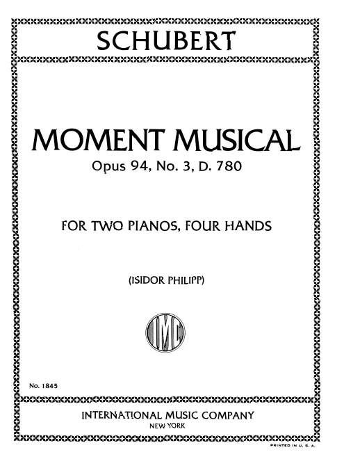 First page of 6 Moments musicaux