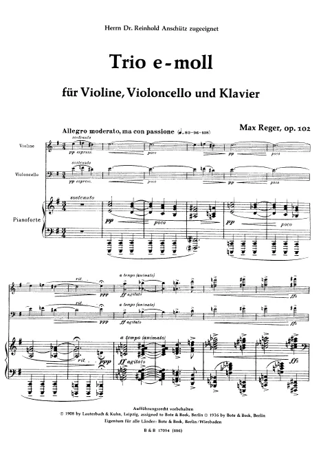 First page of Piano Trio No.2